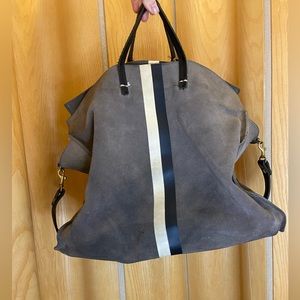 Clare V gray suede tote